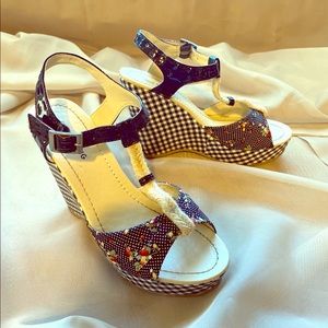 Fun Peep Toe Wedges